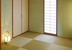 落ち着いた和室風の居室